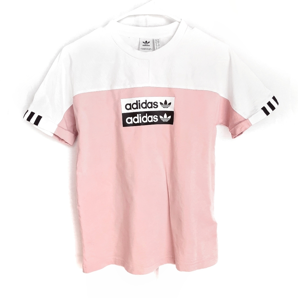 ADIDAS Originals Short Sleeve Crewneck Trefoil Logo Jersey Spirit Tee Size Small